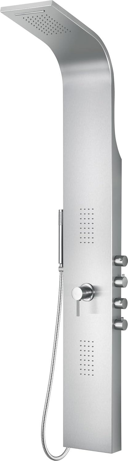 Brushed Stainless Steel Spa Shower Panel with Body Sprays