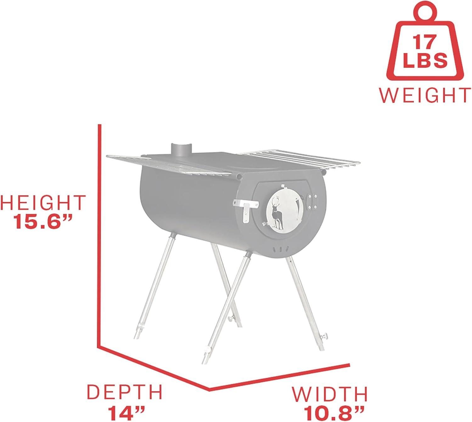 US Stove CCS18 Caribou Outfitter Portable Camp Stove - 18 Inch, Black, Medium