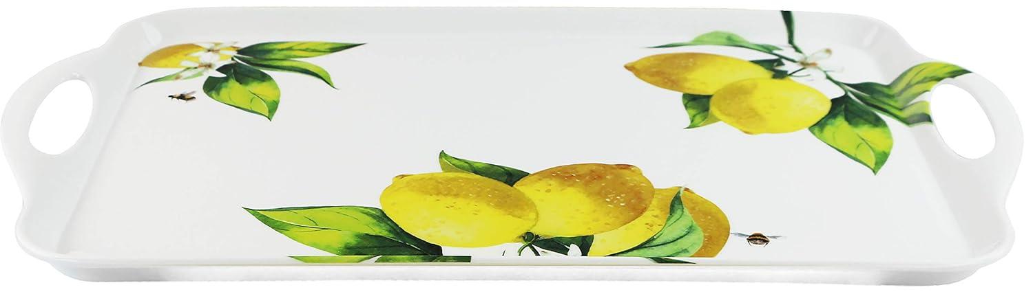 Reston Lloyd Multi-Purpose 18" Rectangle Melamine Plastic Handled Tray