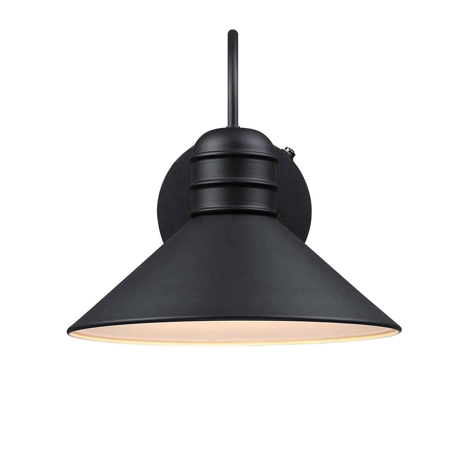 Westinghouse Lighting  Watts Creek One Light Outdoor Wall Fixture with Dusk to Dawn Sensor, Textured Black Finish - 1-Light