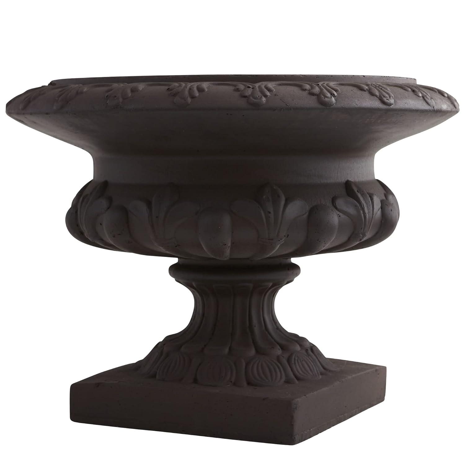 Nearly Natural 12.5-in Iron-finish Decorative Urn (Indoor/Outdoor)