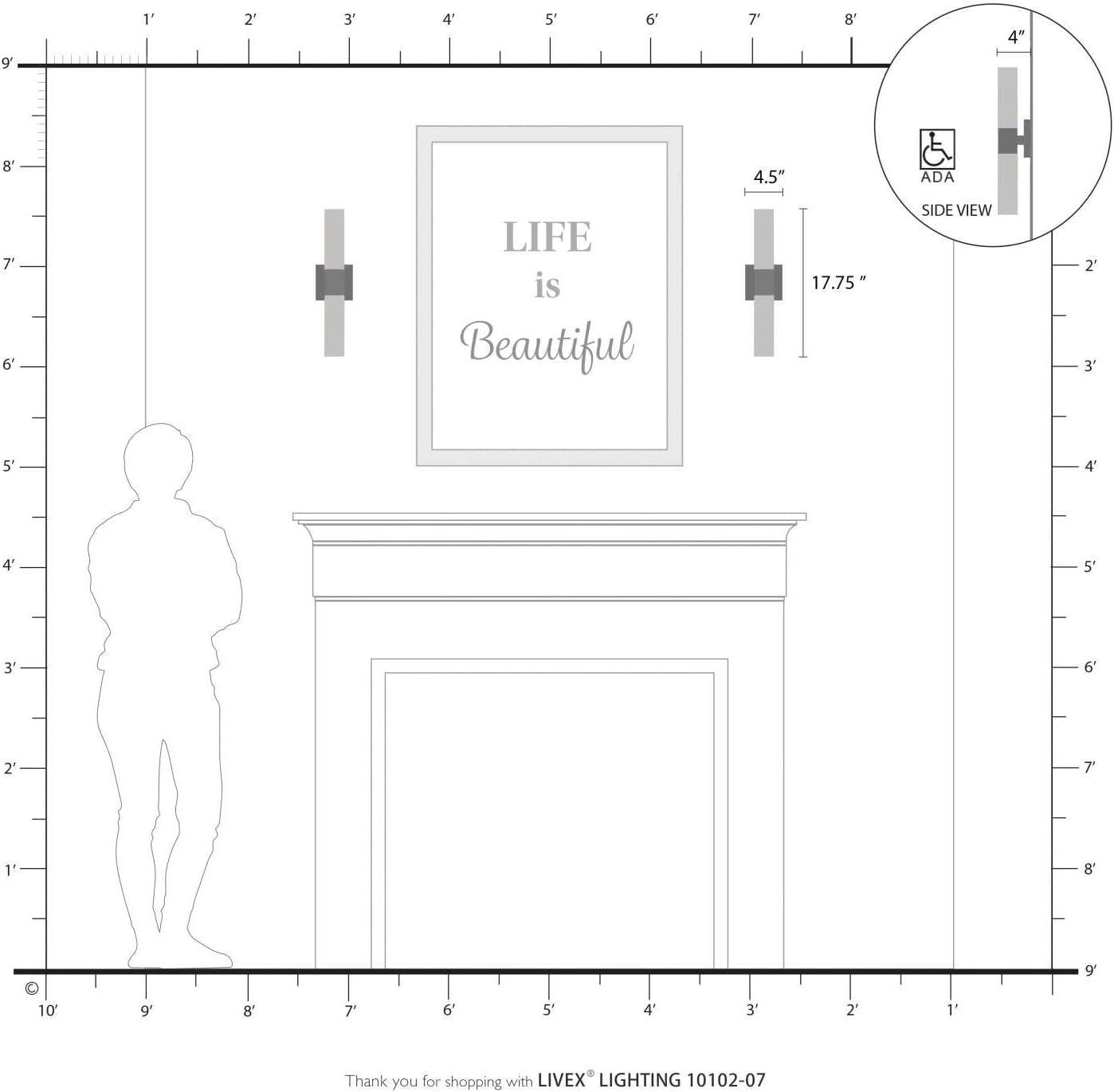 Livex Lighting Aero Bronze ADA 2-Light Vanity Sconce