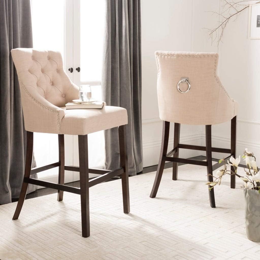 Safavieh Eleni Tufted Wing Back Bar Stool | Wayfair