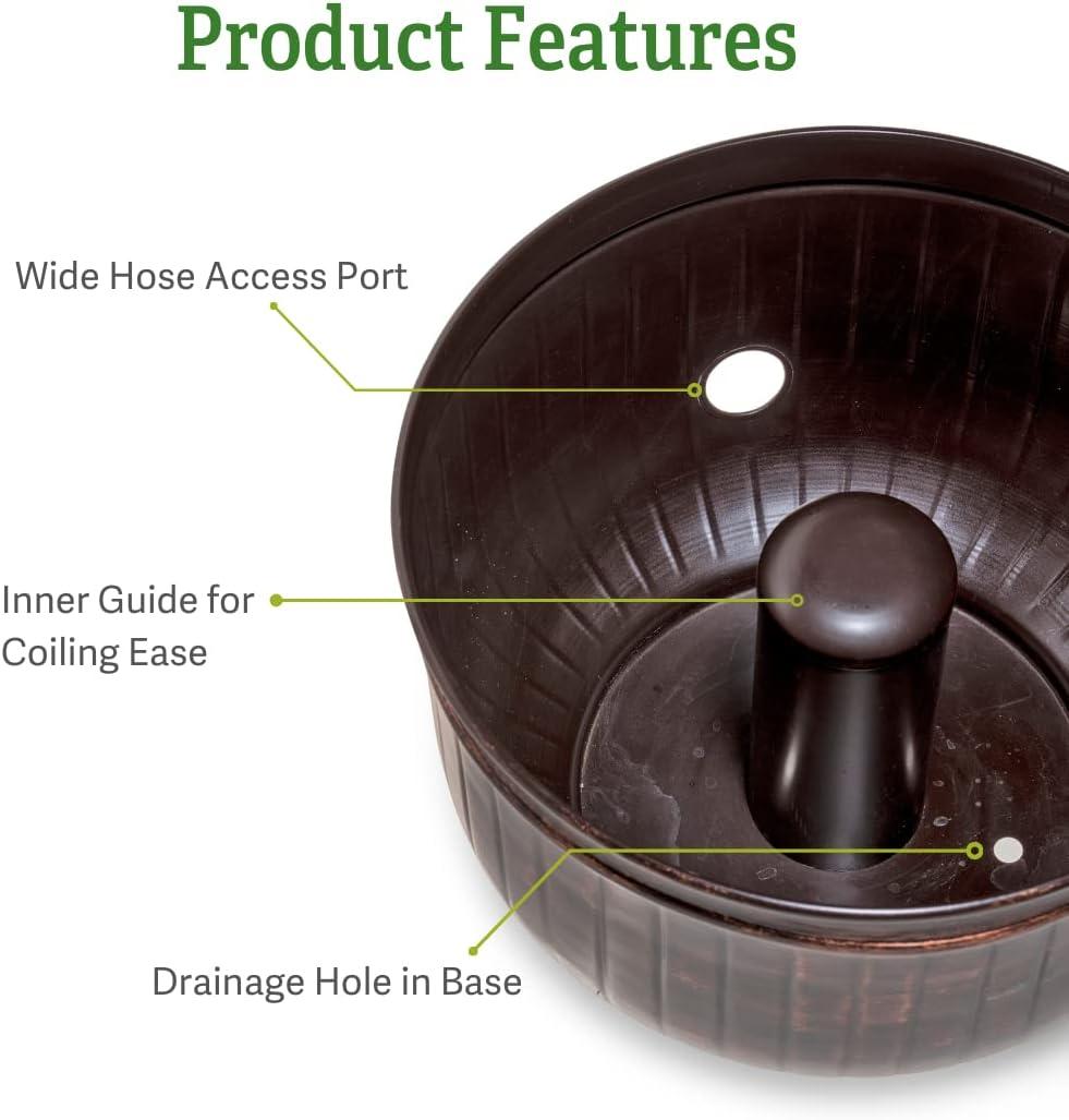 Gardener's Supply Company Brushed Bronze Garden Hose Pot