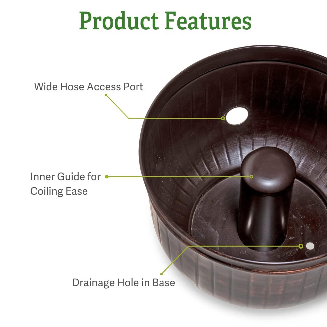 Gardener's Supply Company Brushed Bronze Garden Hose Pot
