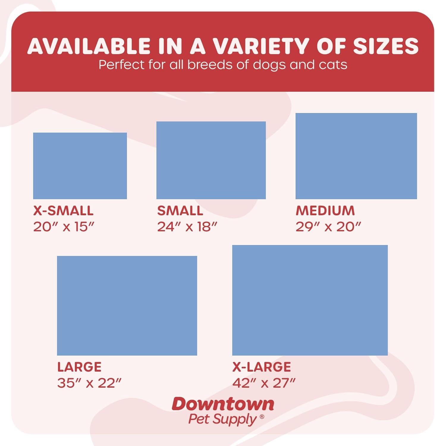 Downtown Pet Supply Dog Crate Mat, Waterproof Pet Bed, Dark/Light Blue, XS