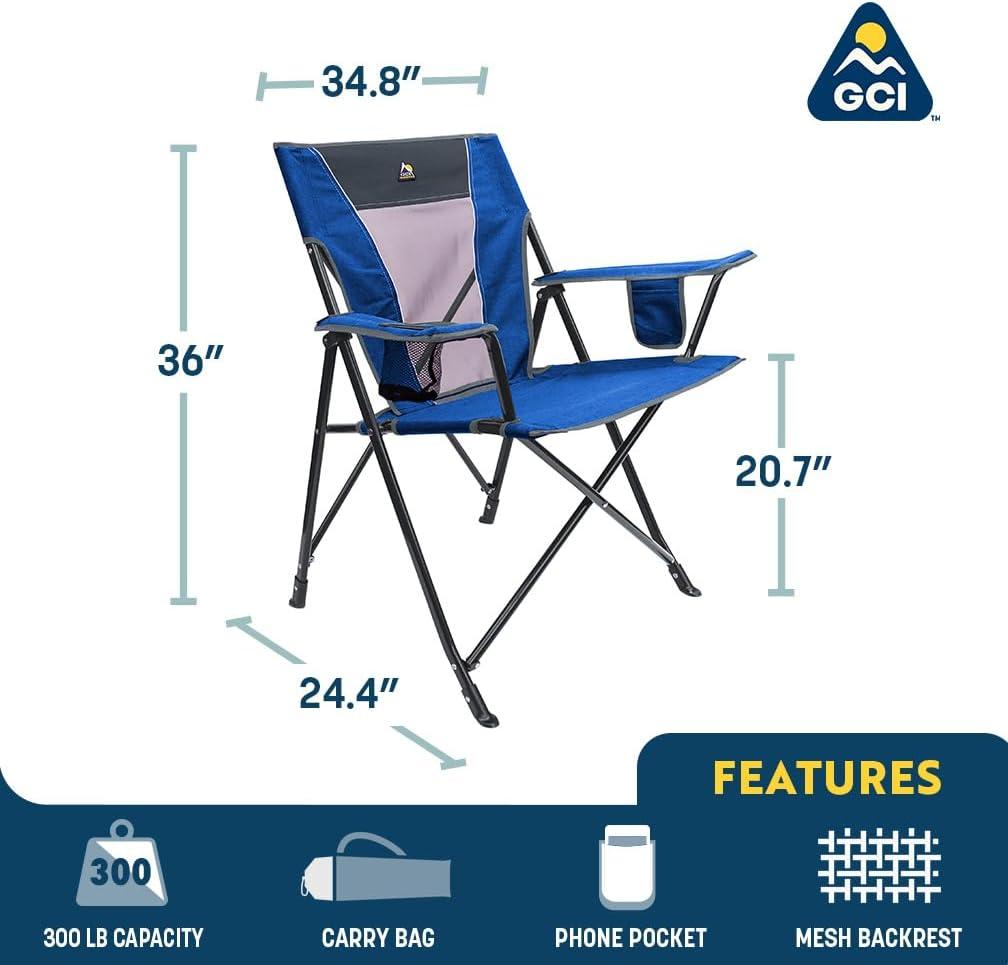 GCI Outdoor Comfort Pro Portable Folding Camp Chair with Carry Bag