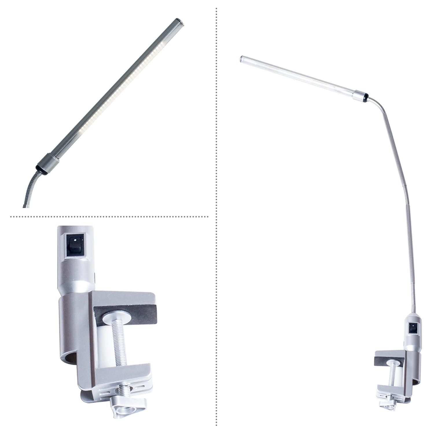 Lavish Home Modern LED Desk Lamp with Clamp for Home Office or Dorm (Black)