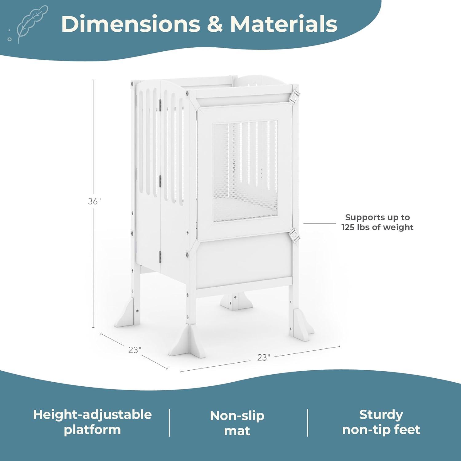 Guidecraft Contemporary Kitchen Helper Foldable Step Stool