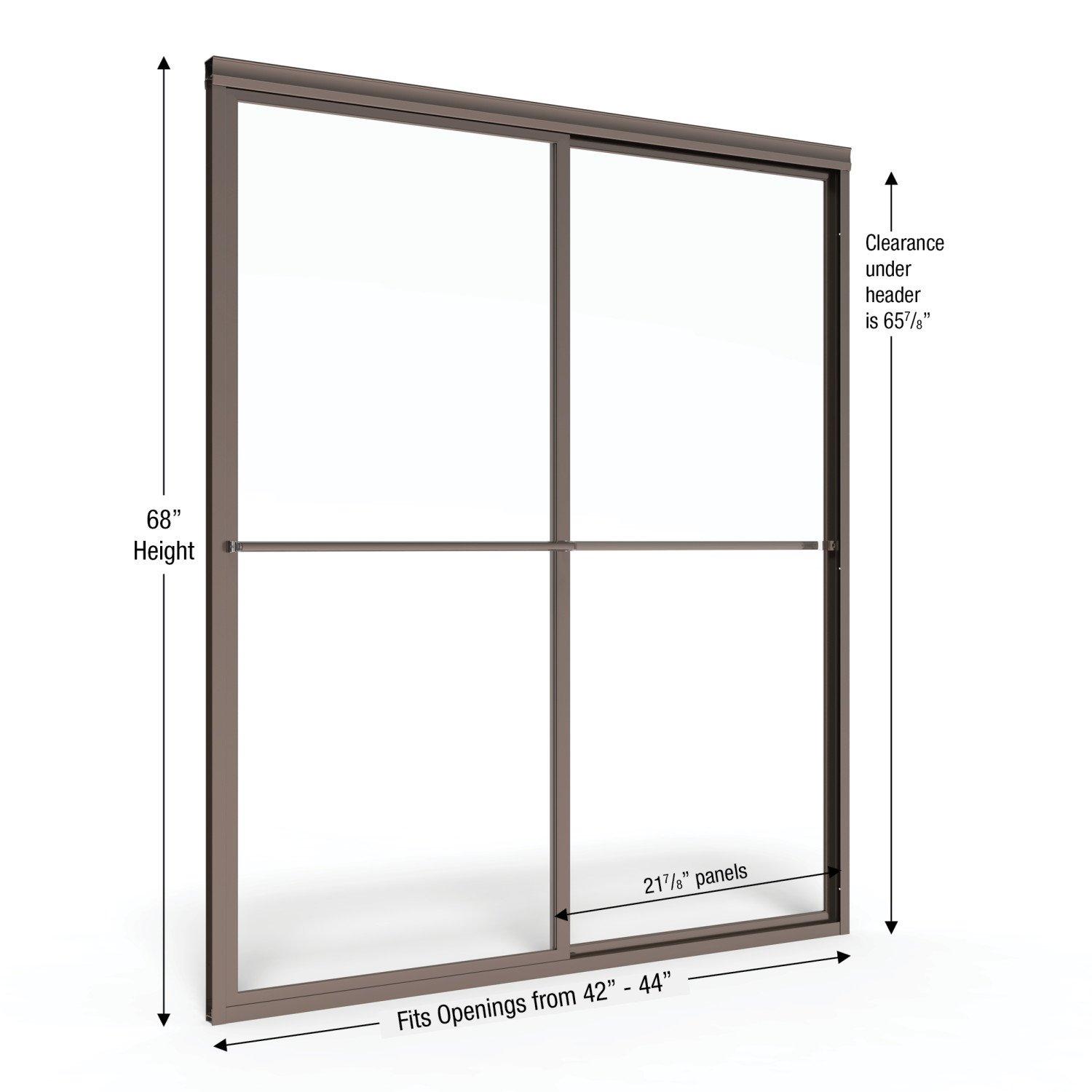 Deluxe 44" W x 68" H Frameless Shower Door