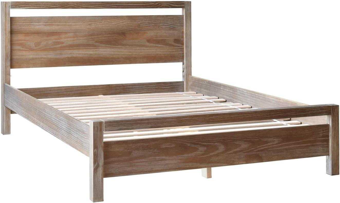 Loft Solid Wood Panel Bed