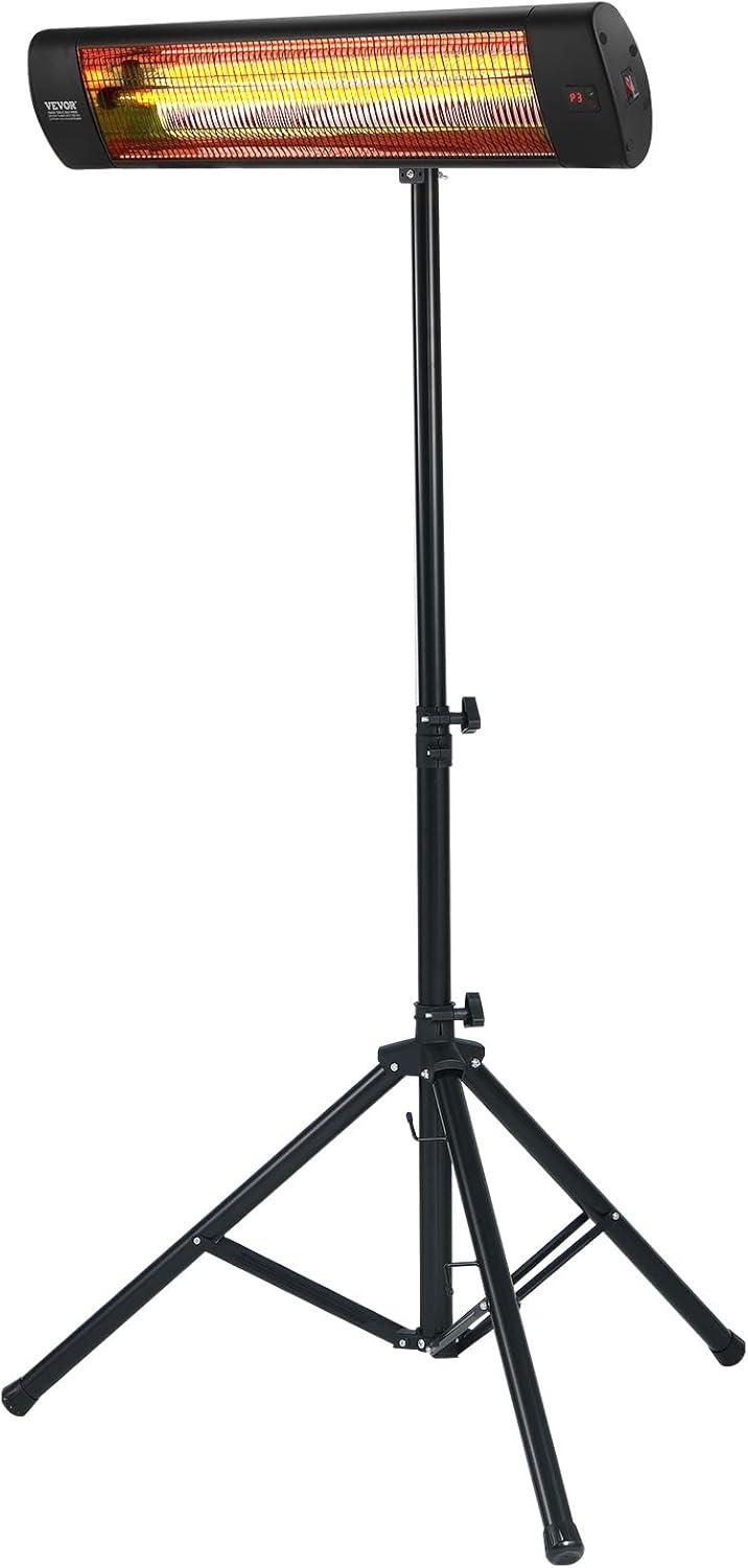 VEVOR 24" Black Electric Infrared Patio Heater with Stand