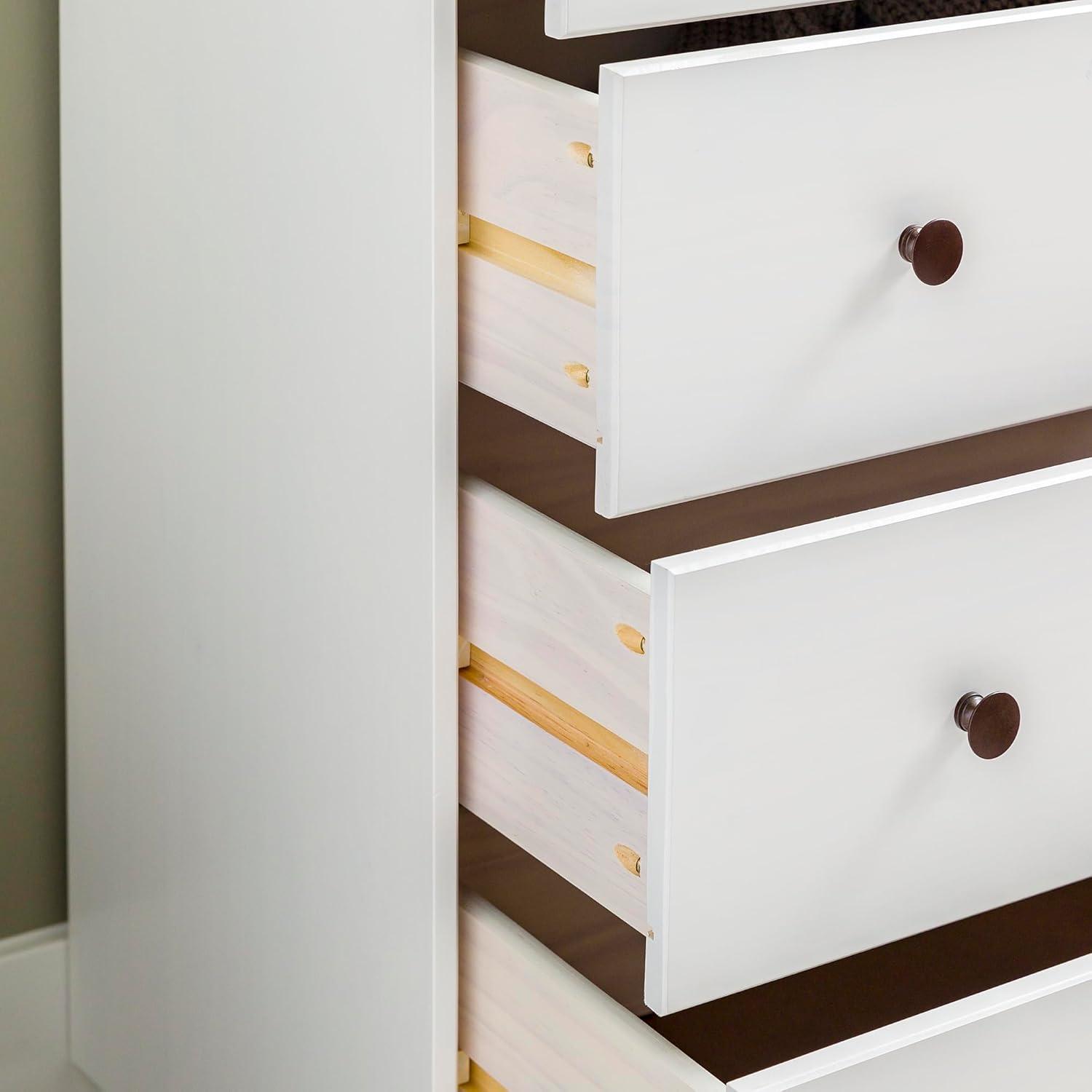 Walker Edison Tall Wood Dresser Bedroom Storage Drawer Organizer Closet Hallway, 4 Drawer, White 4 Drawers White