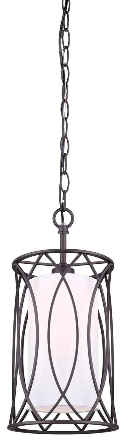 CANARM LTD. IPL320A01ORB9 Canarm LTD. Monica 1-Light Chain, Drum Pendant Oil Rubbed Bronze, 8-3/8 Inches