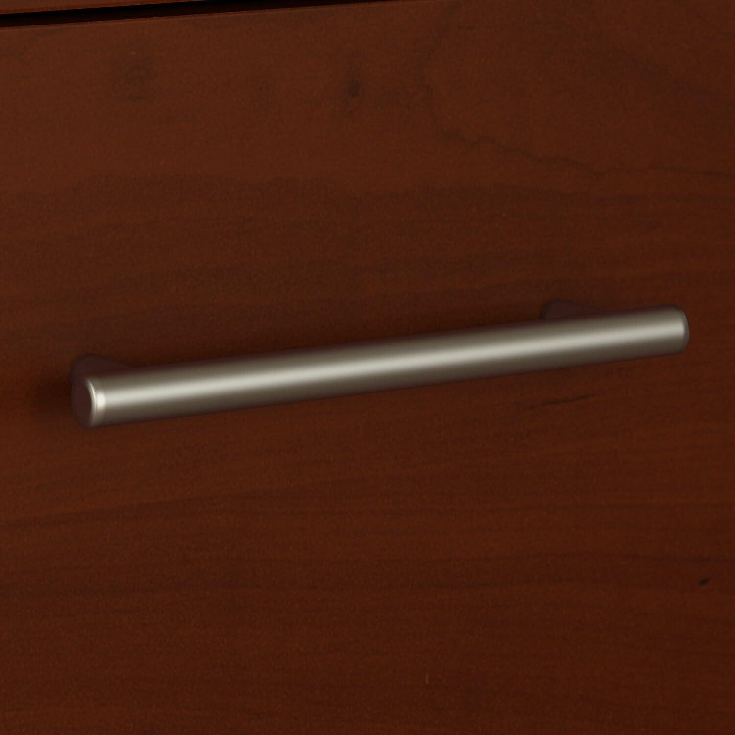 Bush Furniture Somerset 72W Sit to Stand L Desk with Hutch in Hansen Cherry