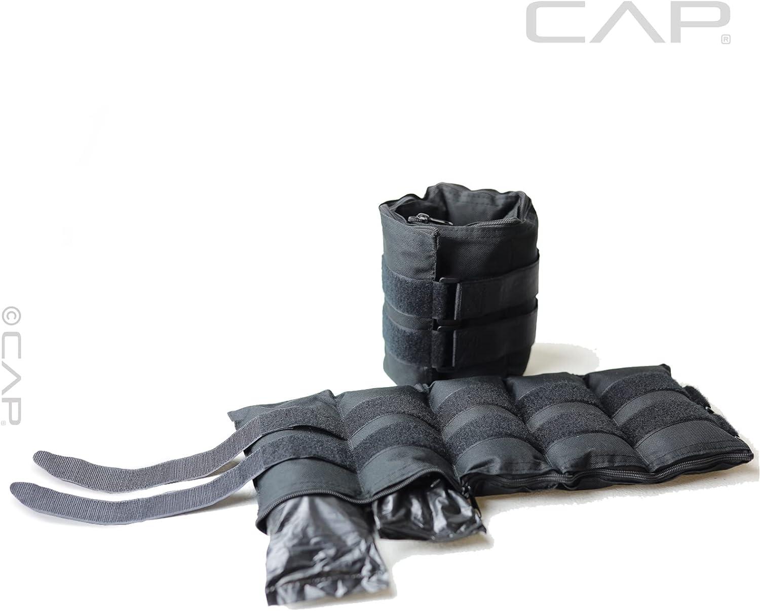 CAP Barbell Adjustable Ankle Pair Body Weight - Black 20lbs