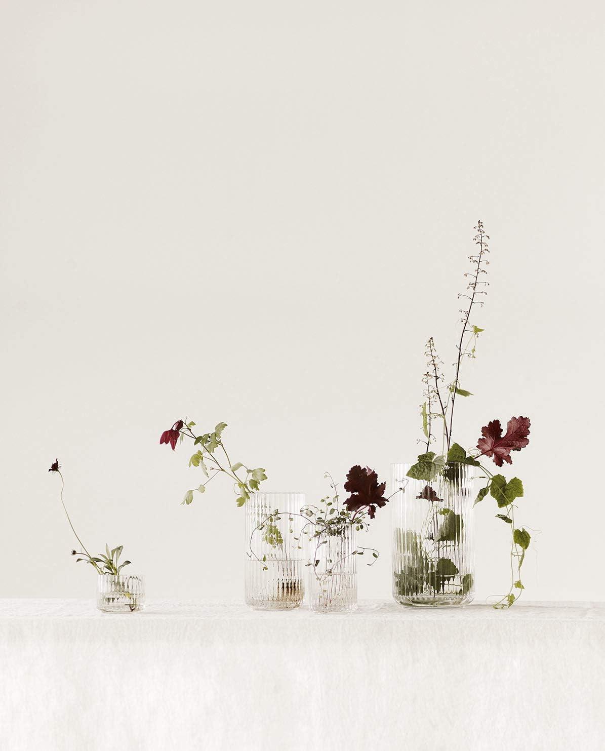 Elegant White Porcelain Fluted Table Vase
