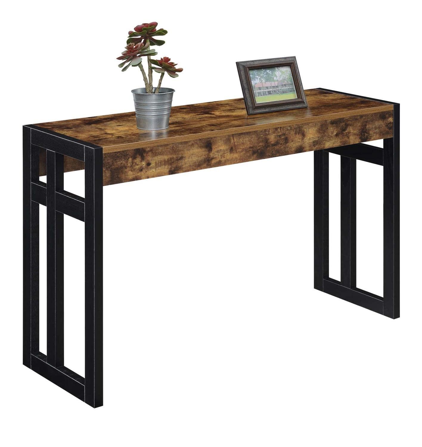 Convenience Concepts Monterey Console Table, Barnwood/Black