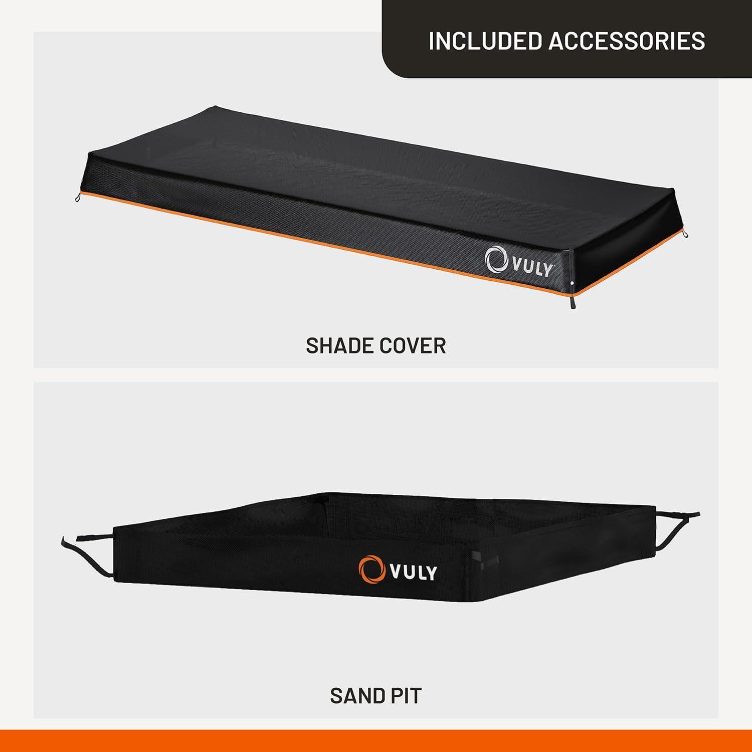 VULY 360 Pro Max C2 - 2 Bay Swing Set Backyard Metal Swing Set with Spin Swing & Seat Swing Outdoor Playground for Kids and Adults | Swings Cross Compatible with VULY Monkey Bars