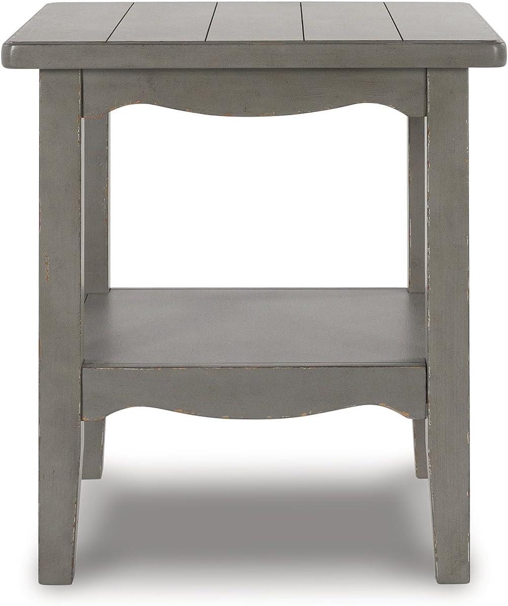 Signature Design by Ashley Traditional Charina End Table, Antique Gray