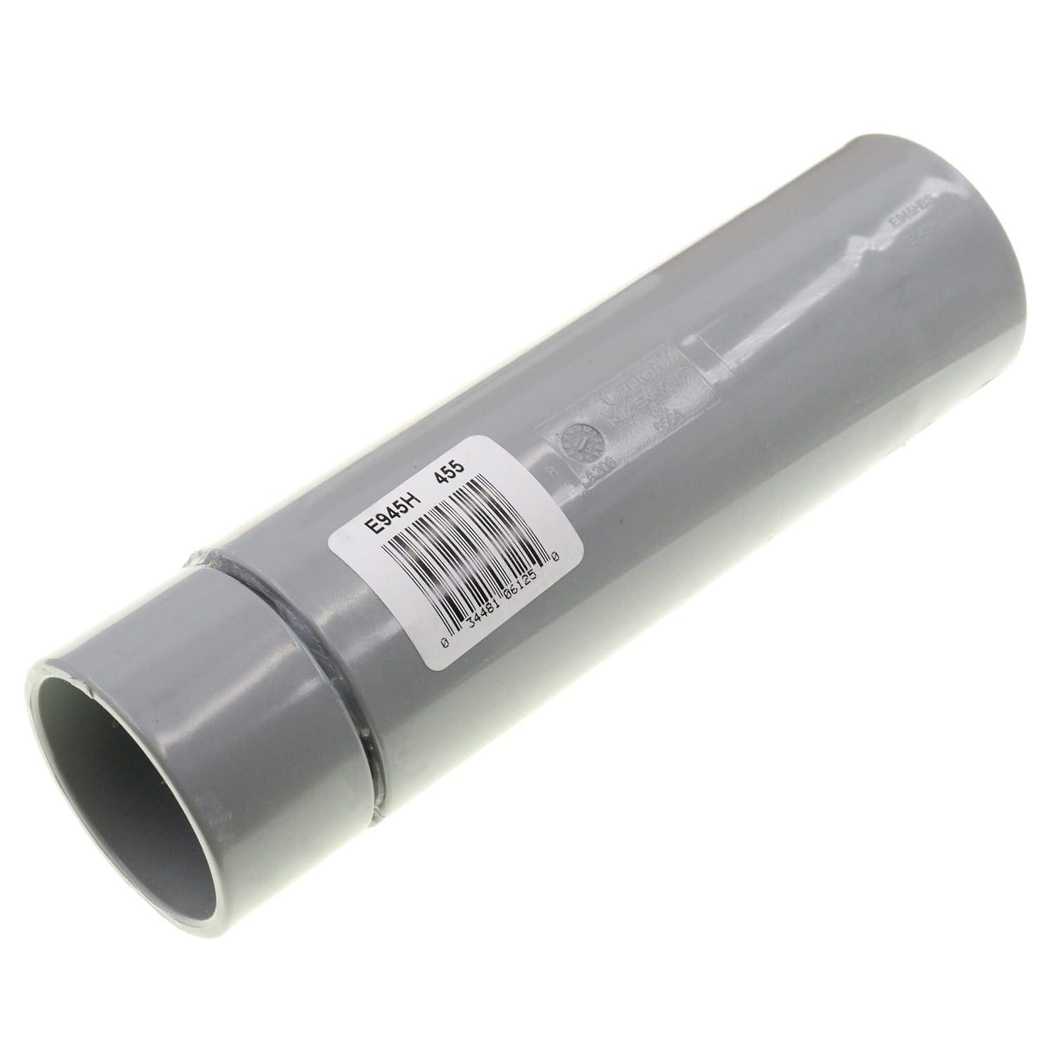 Gray PVC Non-Metallic Electrical Conduit Expansion Coupling 1-1/2 Inch