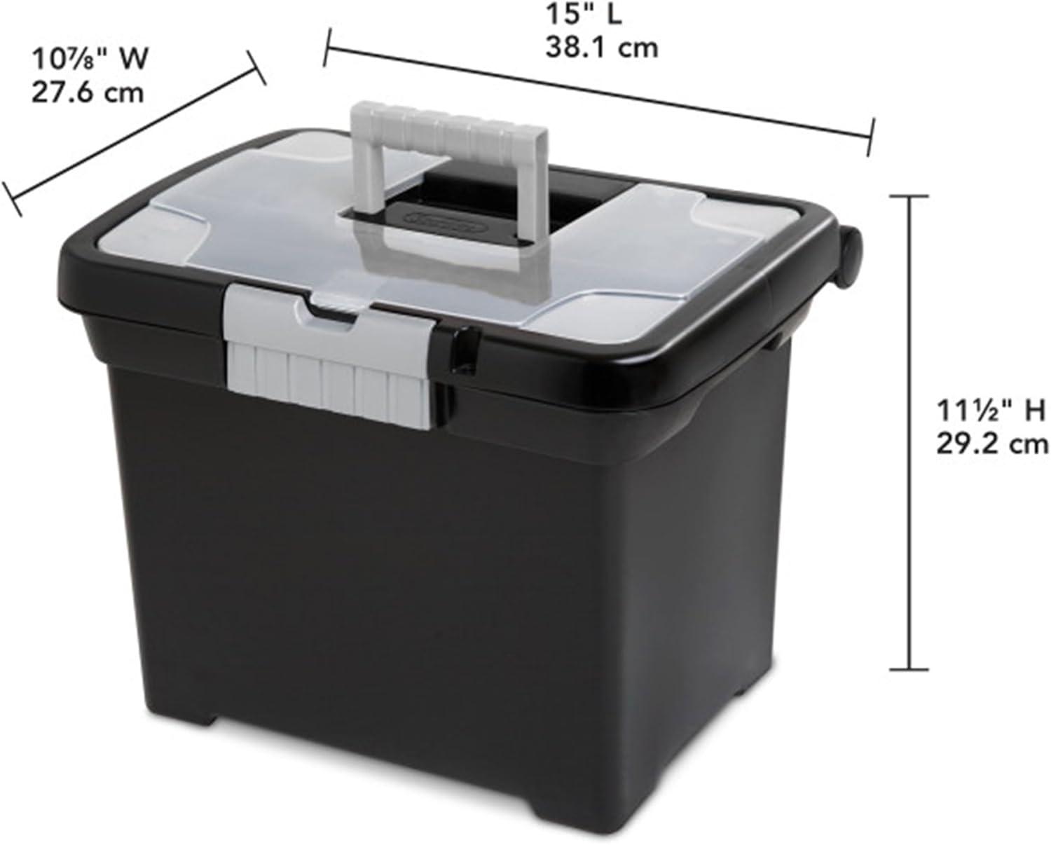 Sterilite Portable Lockable File Plastic Box Set (Set of 8)