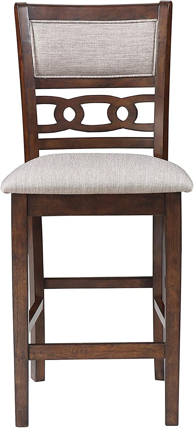 New Classic Furniture Furniture Gia 42" Counter Drop Leaf Table  2 Chairs in Cherry Brn