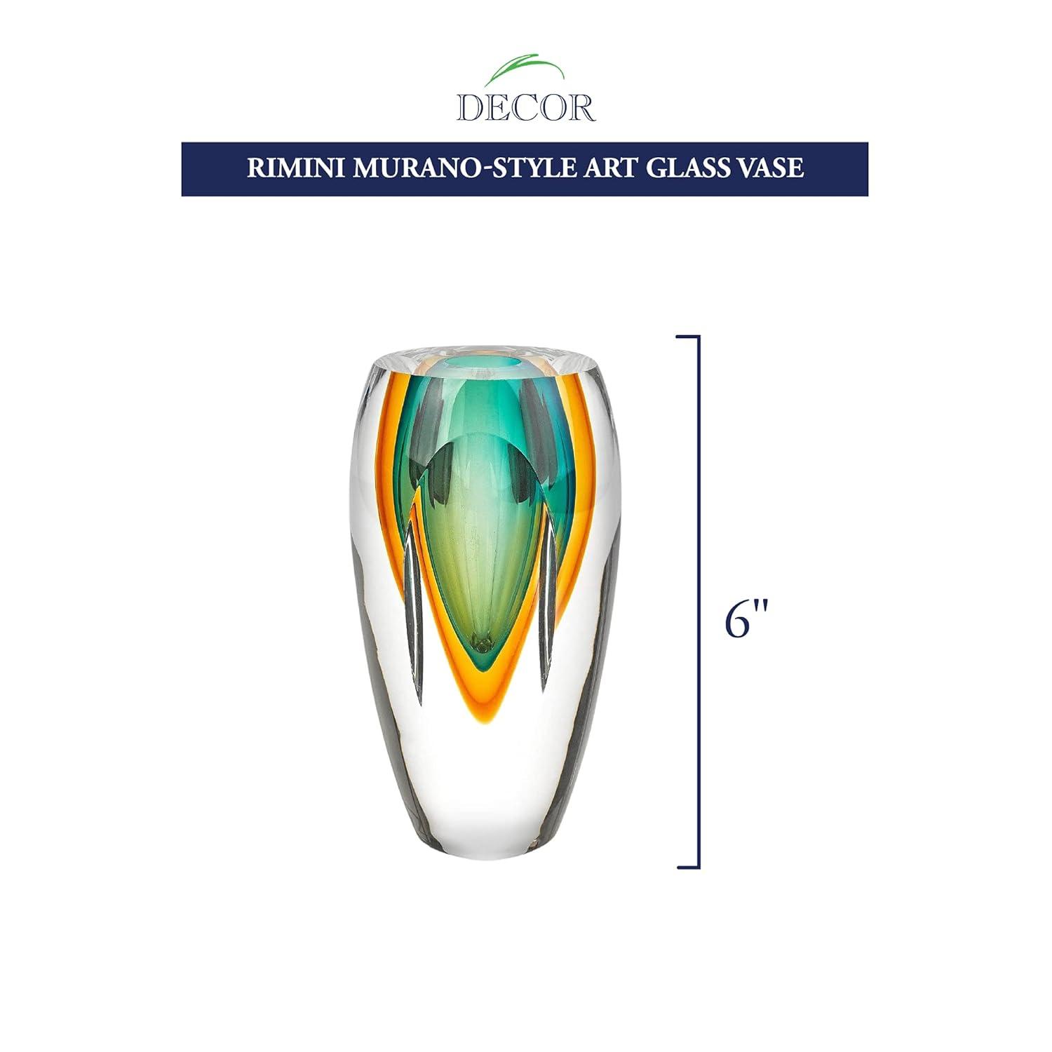 Badash Astra Green Handcrafted Art Glass Vase QGM23774