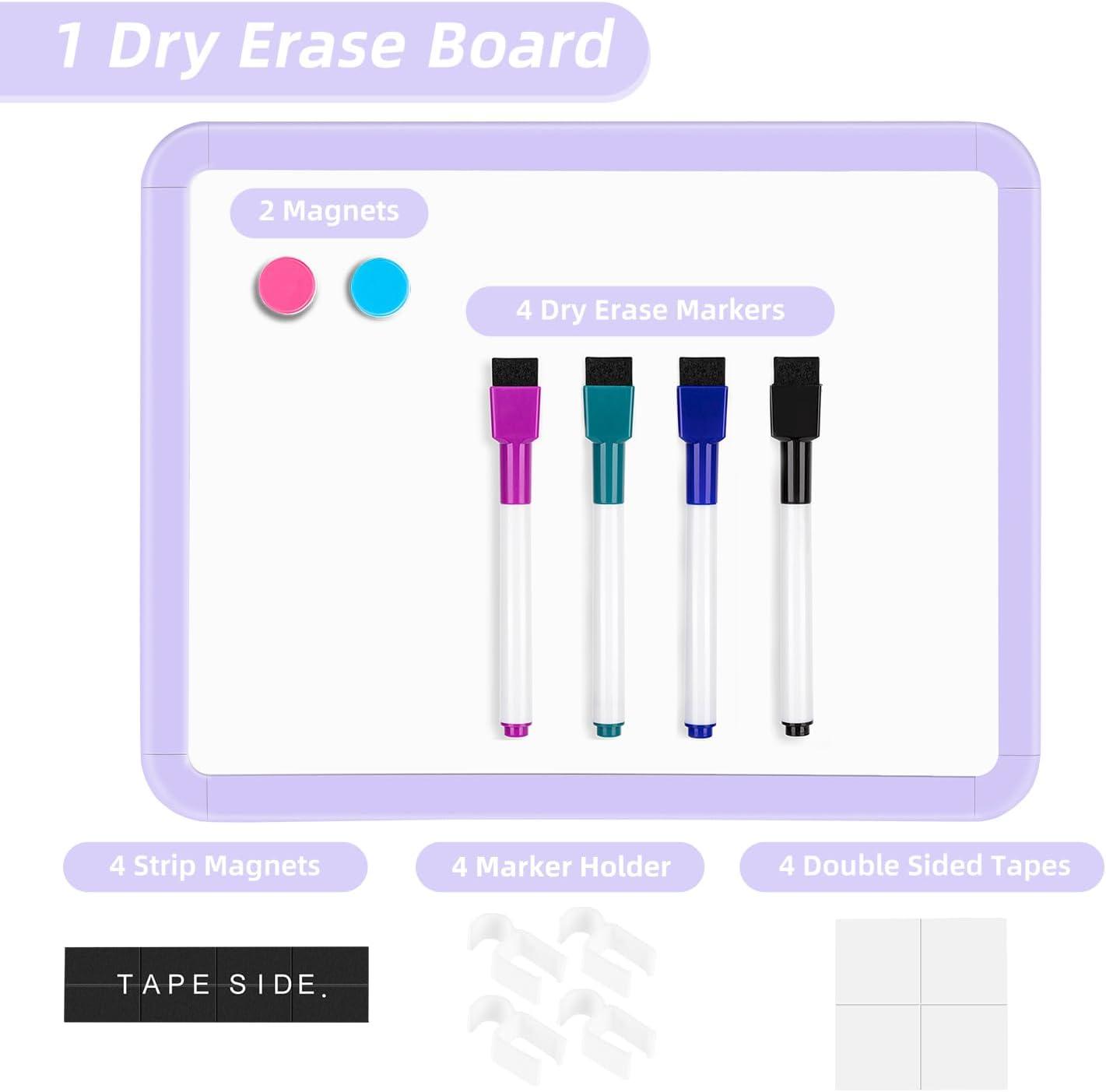 VUSIGN Small Dry Erase Whiteboard, 8.5 x 11 Inches White Board for Kids, Students, Fridge, Locker, Mini Dry Erase Board