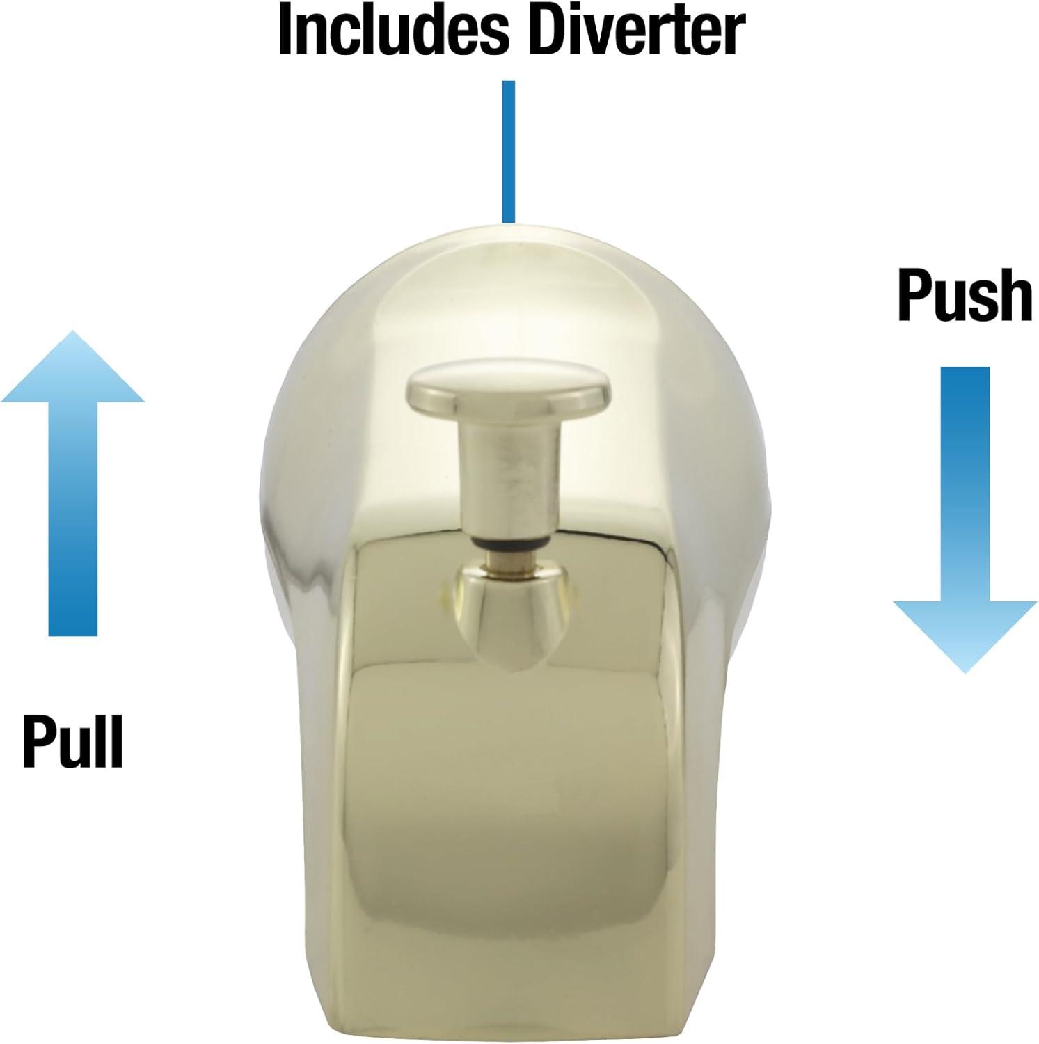 Danco 70-89265 Universal Tub Spout with Diverter, Polished Brass