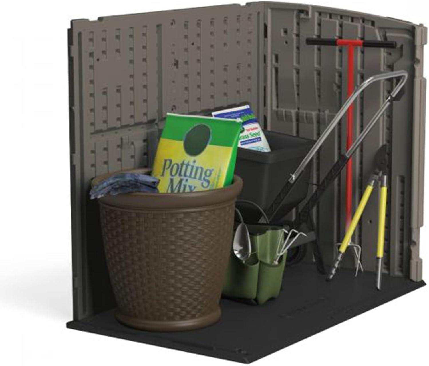 Suncast Gray Resin Horizontal Storage Shed with Floor Kit