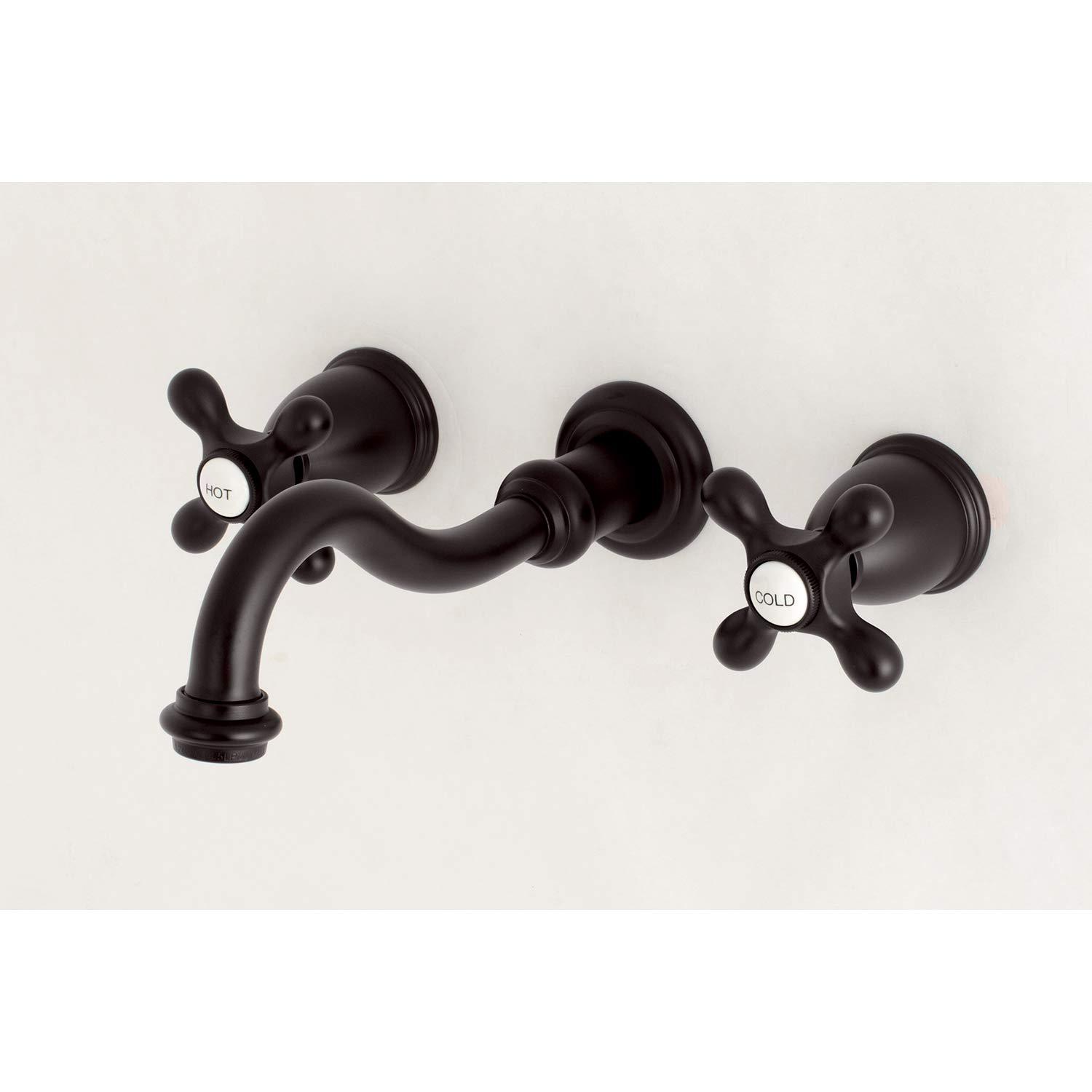 Kingston Brass Vintage Two-Handle 3-Hole Wall Mount Bathroom Faucet & Reviews | Wayfair