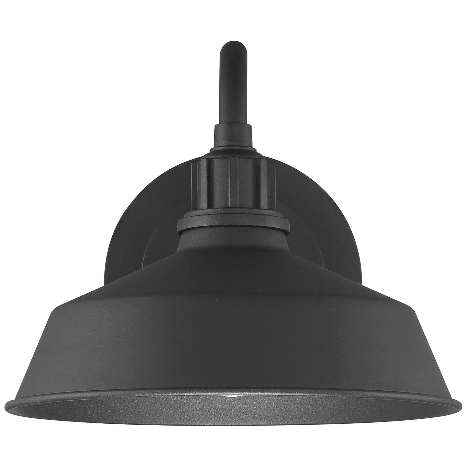 Franklin Iron Works Arnett Rustic Farmhouse Outdoor Barn Light Fixture Black Dusk to Dawn Gooseneck 10 1/2" for Post Exterior Barn Deck House Porch