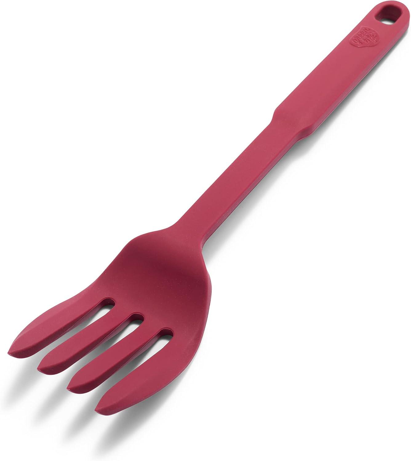 Red Silicone 10-in-1 Multipurpose Cooking Fork