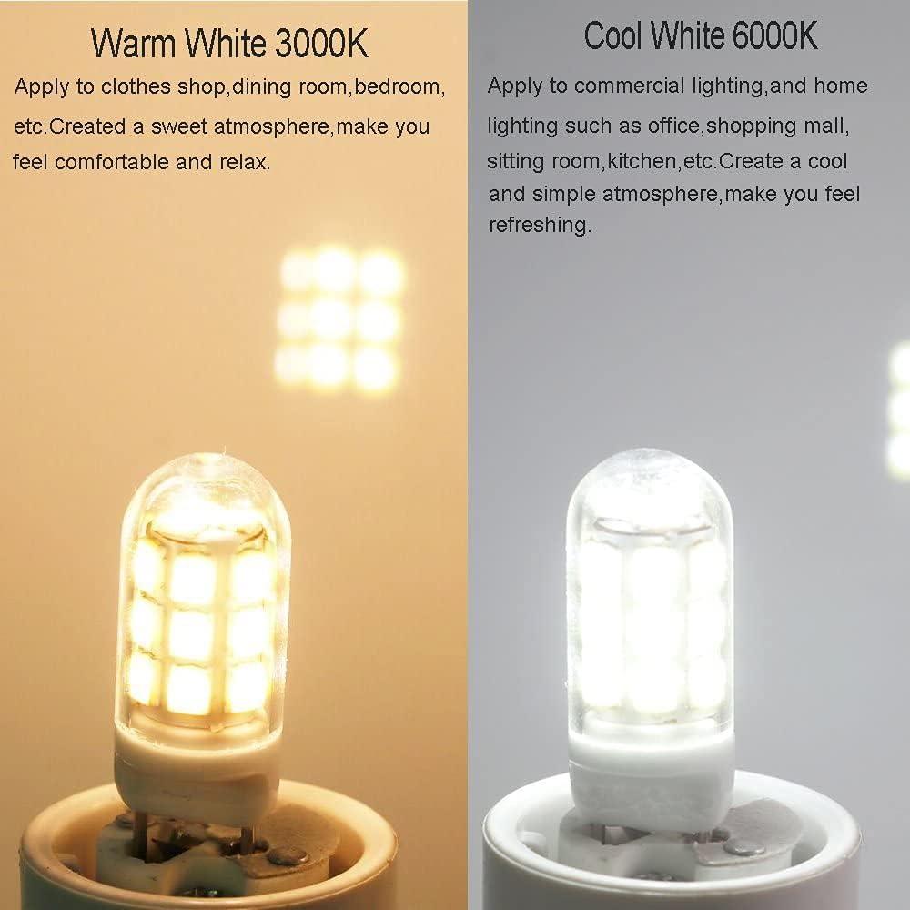 G4 LED Bulb 120V Bi-Pin Base, 3W Soft Warm White 3000K, Replaces 30W-35W Halogen for Under Cabinet, Ceiling, Wall, and Puck Lights