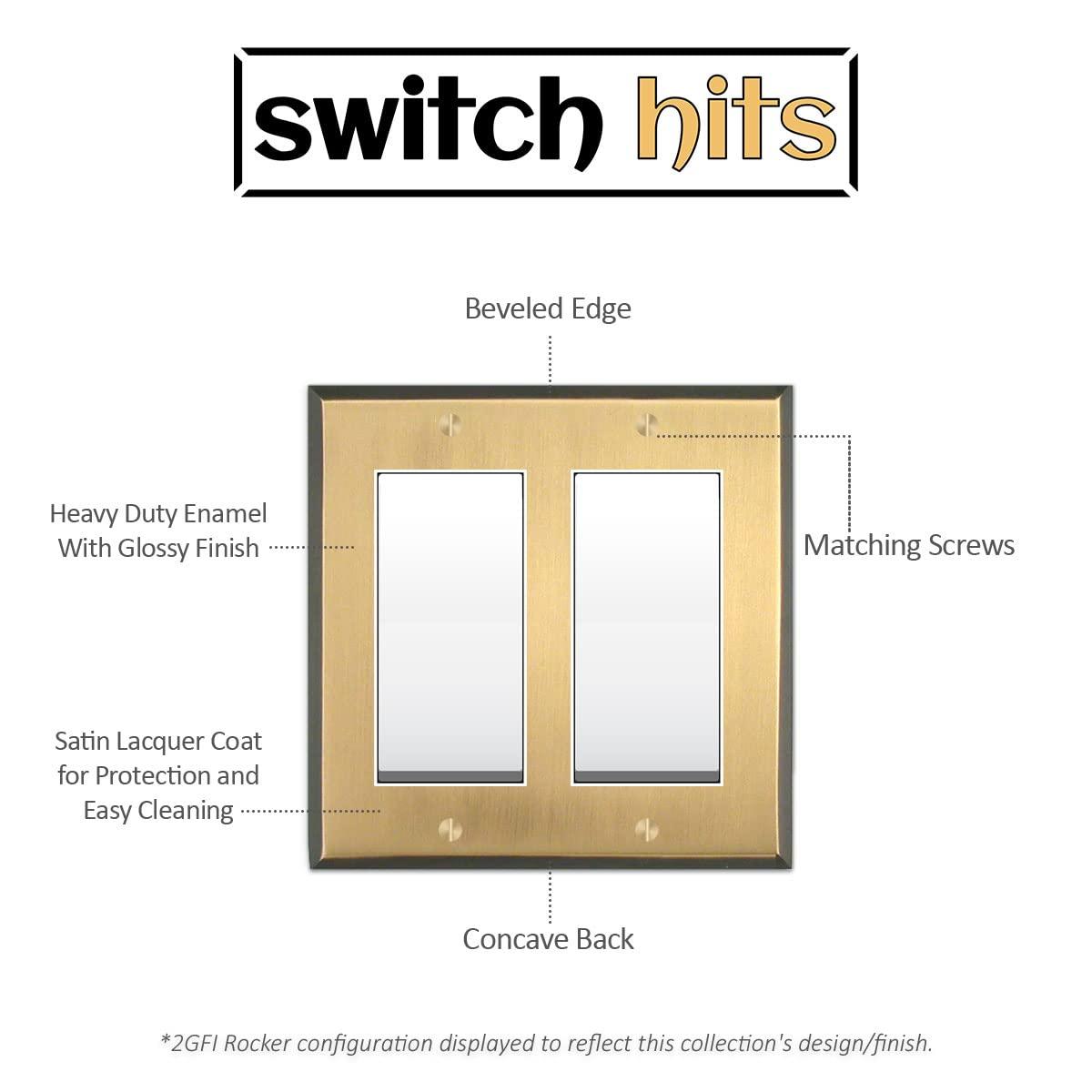 Symple Stuff Tindal No Subject 1 - Gang Toggle Light Switch Jumbo Wall Plate
