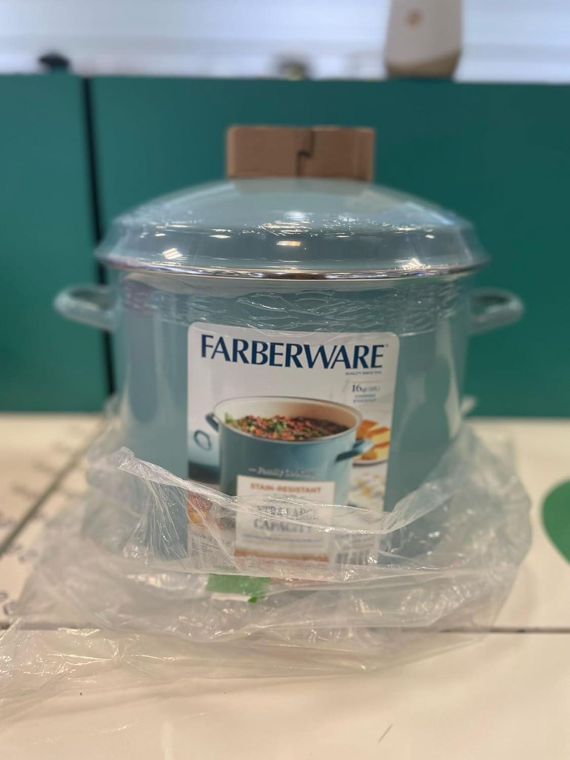 Farberware Farberware Enamel-on-Steel Large Stockpot with Lid, 16-Quart