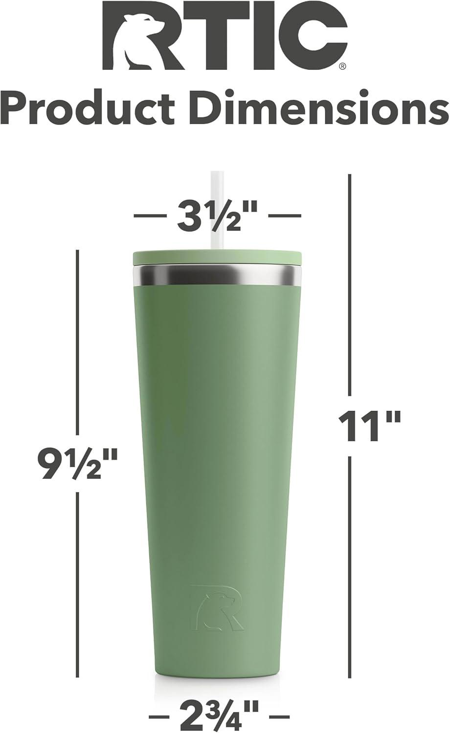 Sage Green 28oz Insulated Stainless Steel Travel Tumbler with Straw