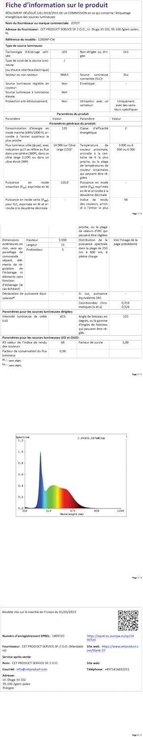 JOYLIT 24V LED Strip Warm White 3000K Dual Row 272LEDs/M 16.4FT, UL Listed Pro 792LM/FT CRI 92+ Dimmable Tape Lights 120W, 13000LM Ultra Bright Task Light Strip for Commercial, Home