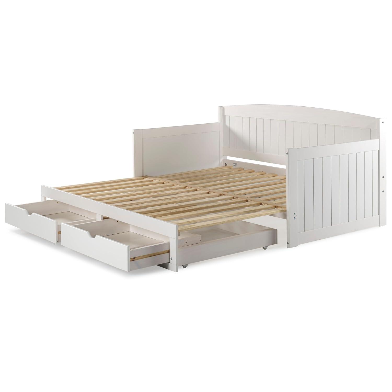 Alaterre Furniture King Harmony Kids' Daybed with Conversion White