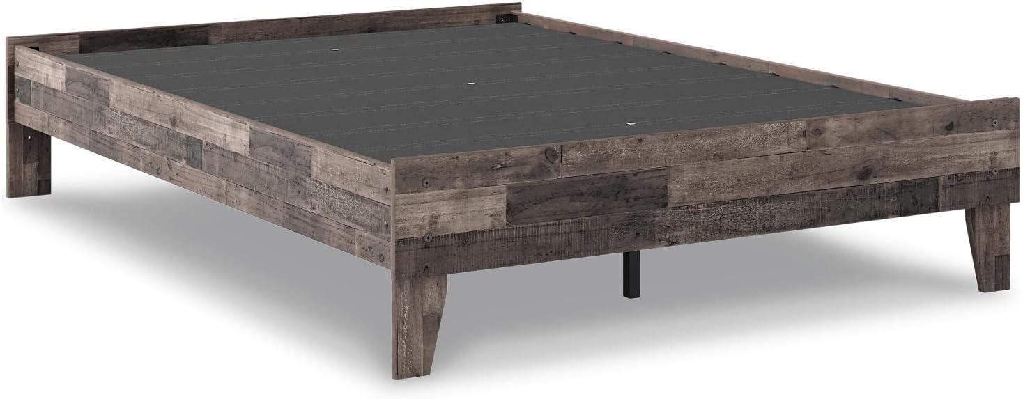 Signature Design by Ashley Casual Neilsville Full Platform Bed  Multi Gray