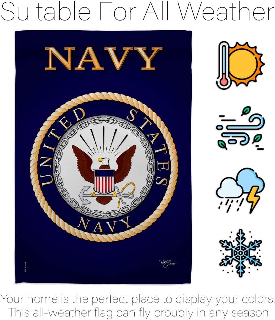 Navy Blue Polyester Military House Flag 28x40