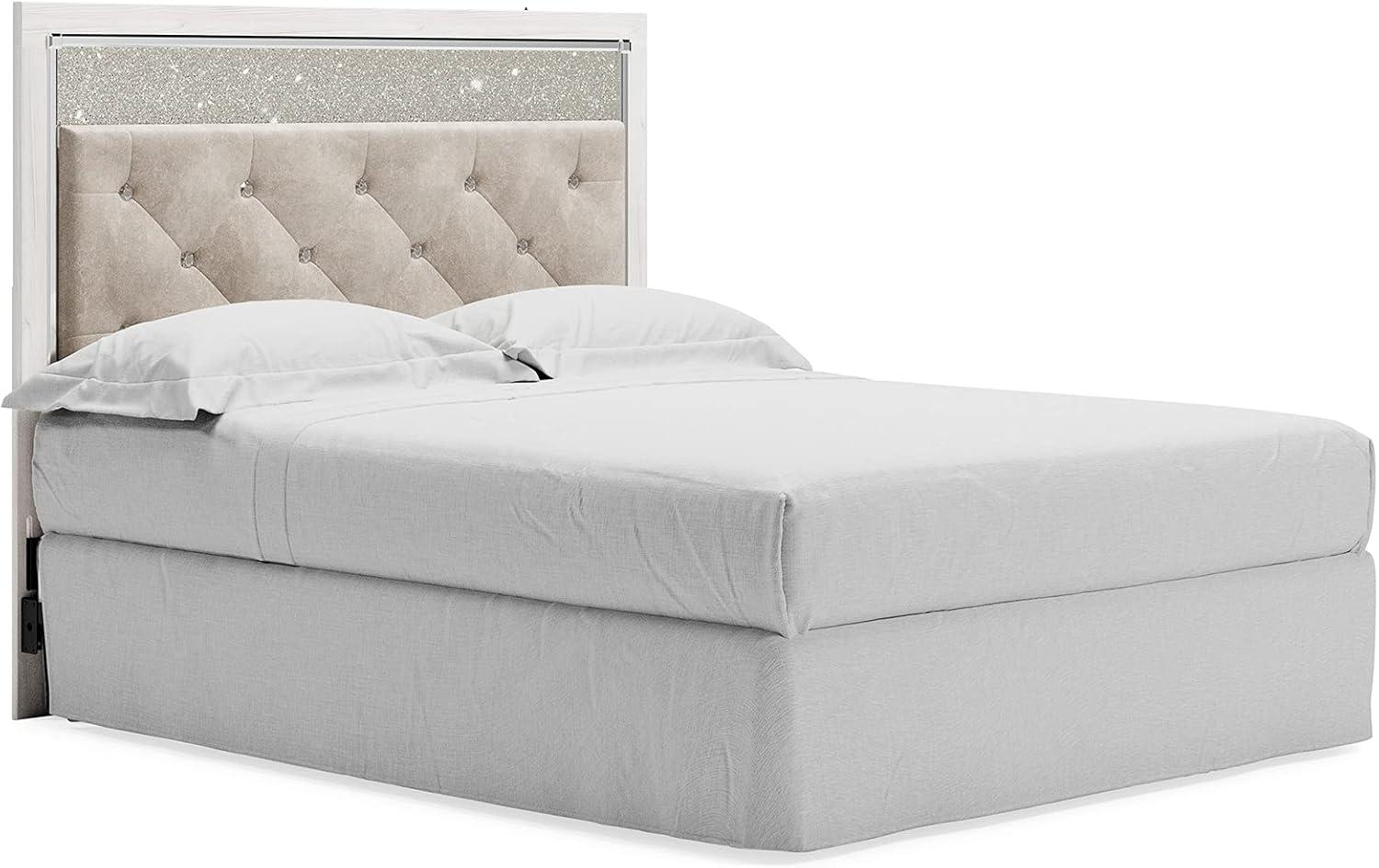 Signature Design by Ashley Contemporary Altyra Twin Upholstered Panel Headboard  White