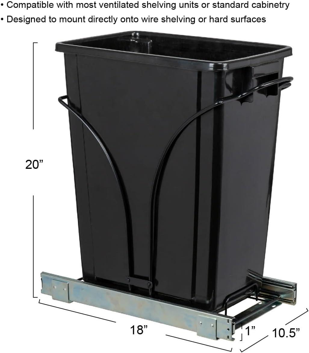 Steel Open Pull Out Trash Can