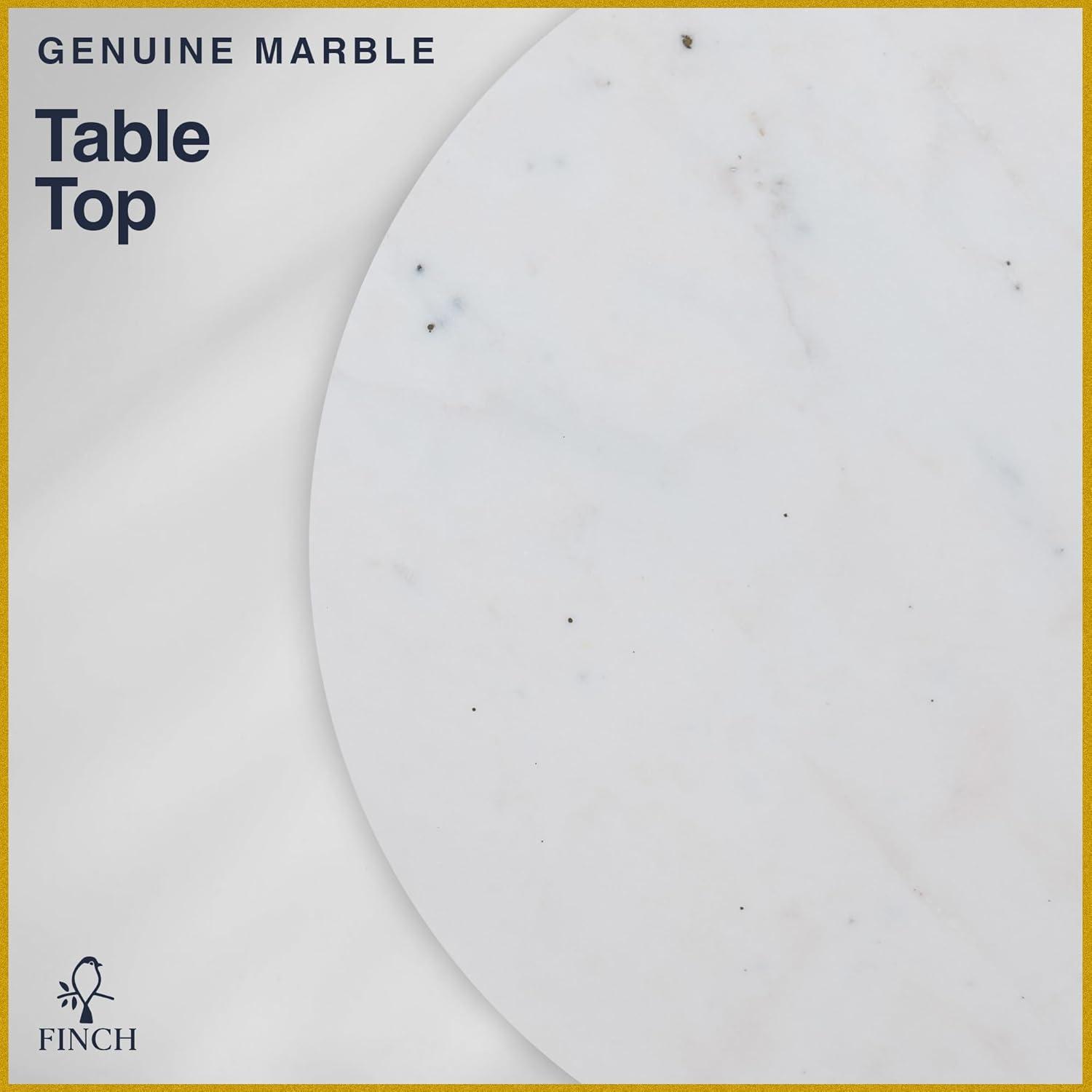 Finch Adler Metal Accent Side Table 16 Hourglass Shape Ivory White Rose Gold