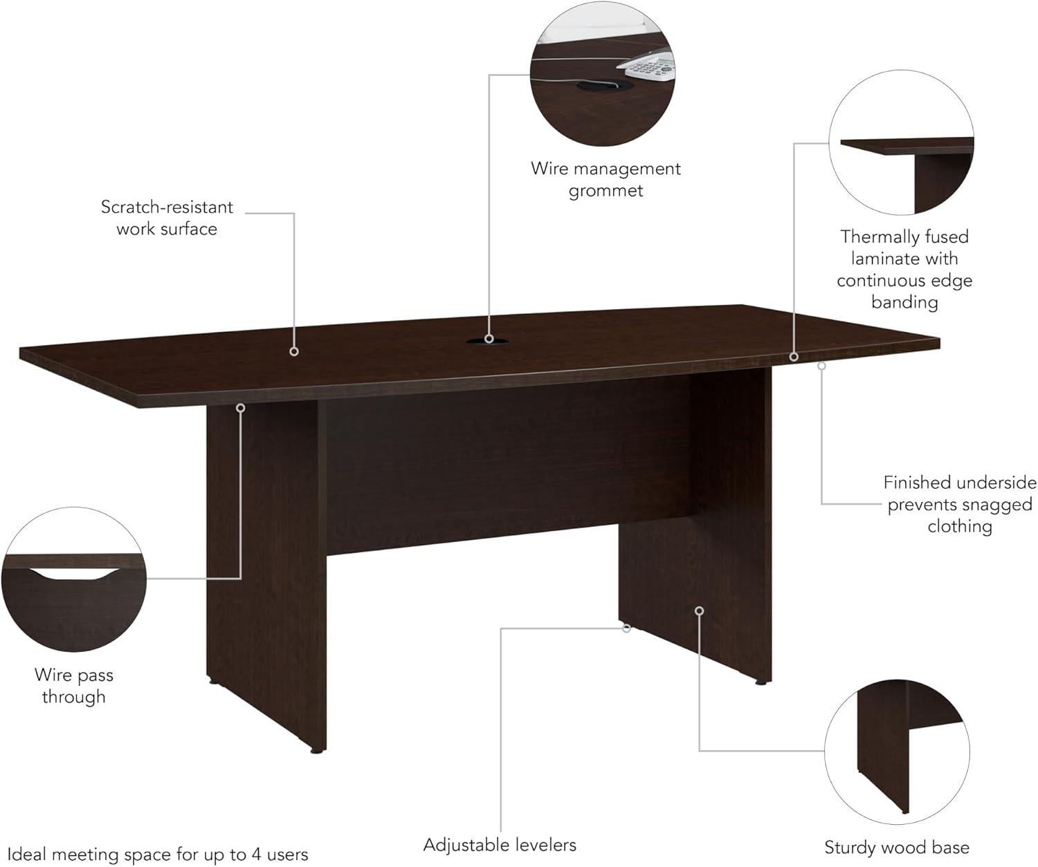 72'' Boat Shaped Conference Table