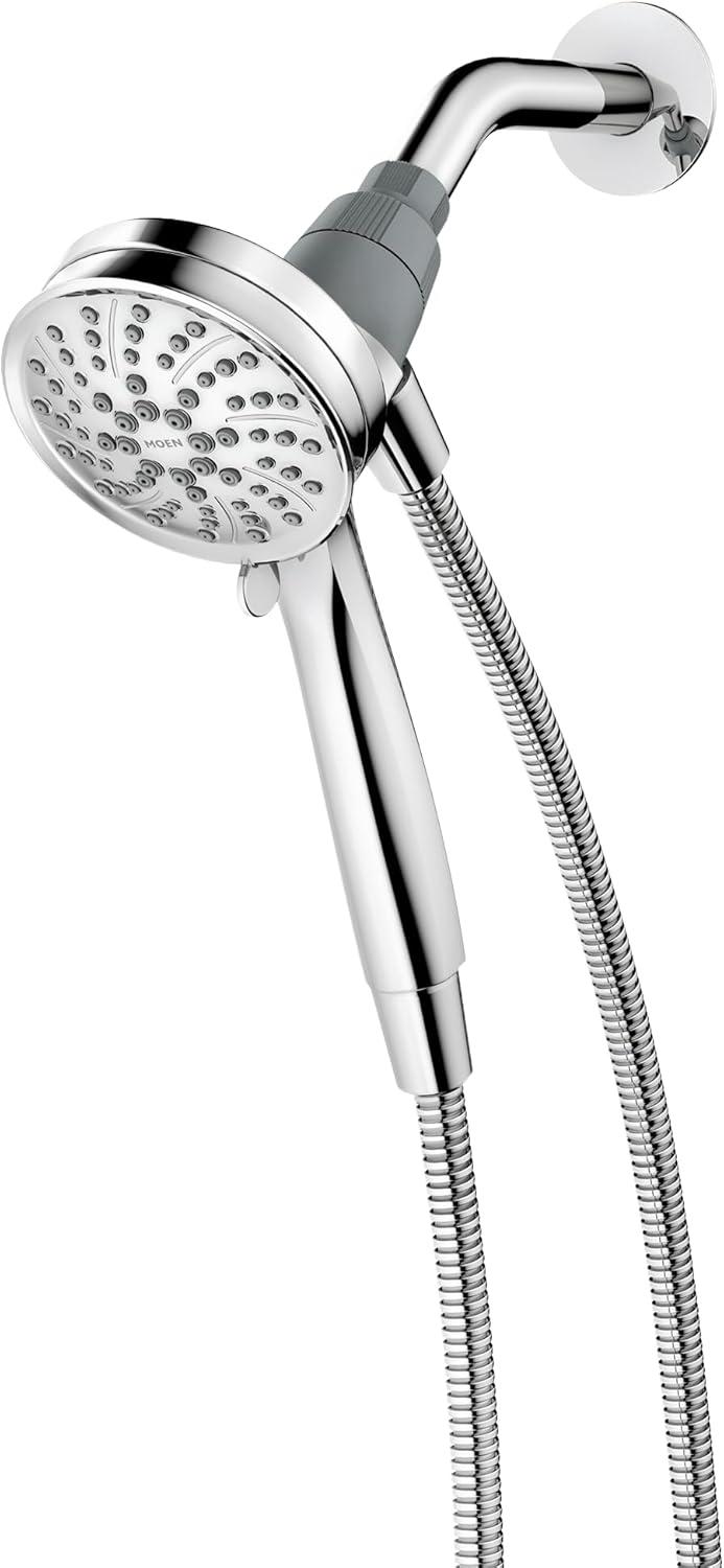 Chrome Handheld Showerhead with Magnetic Docking System