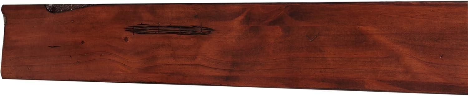 Rustic Distressed Cherry 60-Inch Wooden Fireplace Mantel Shelf