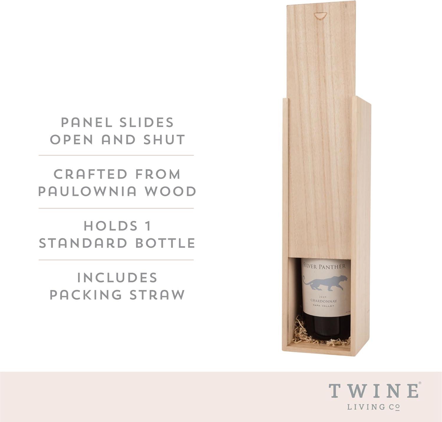 Twine Marketplace™ 1-Bottle Wood Wine Box