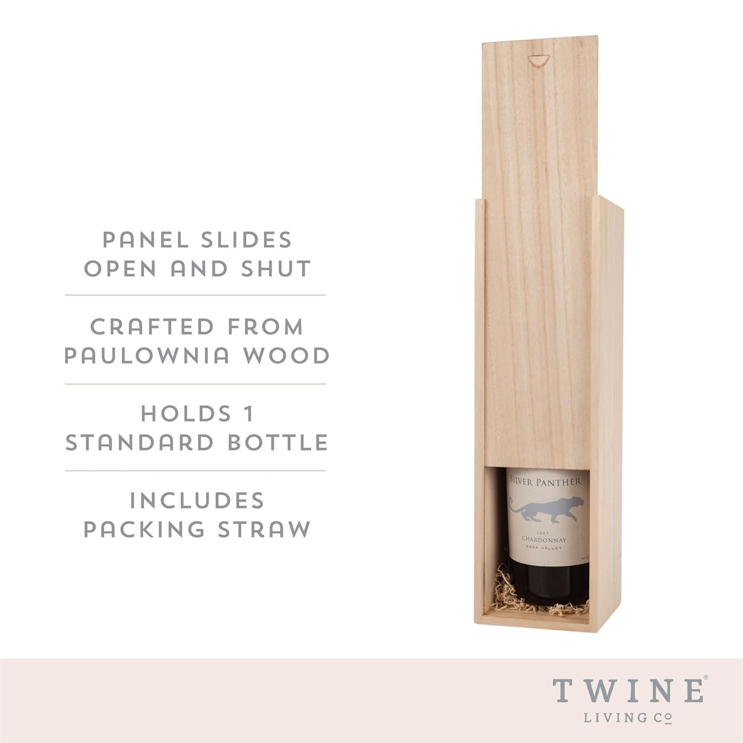 Twine Marketplace™ 1-Bottle Wood Wine Box